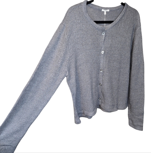 NIA Ariana Wool Blend Cardigan Gray NWT Plus Size Approximate Size 18 - Picture 7 of 13